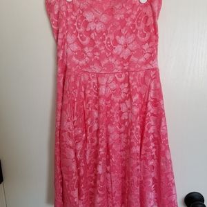 NWT BooHoo Lace bandeau skater dress